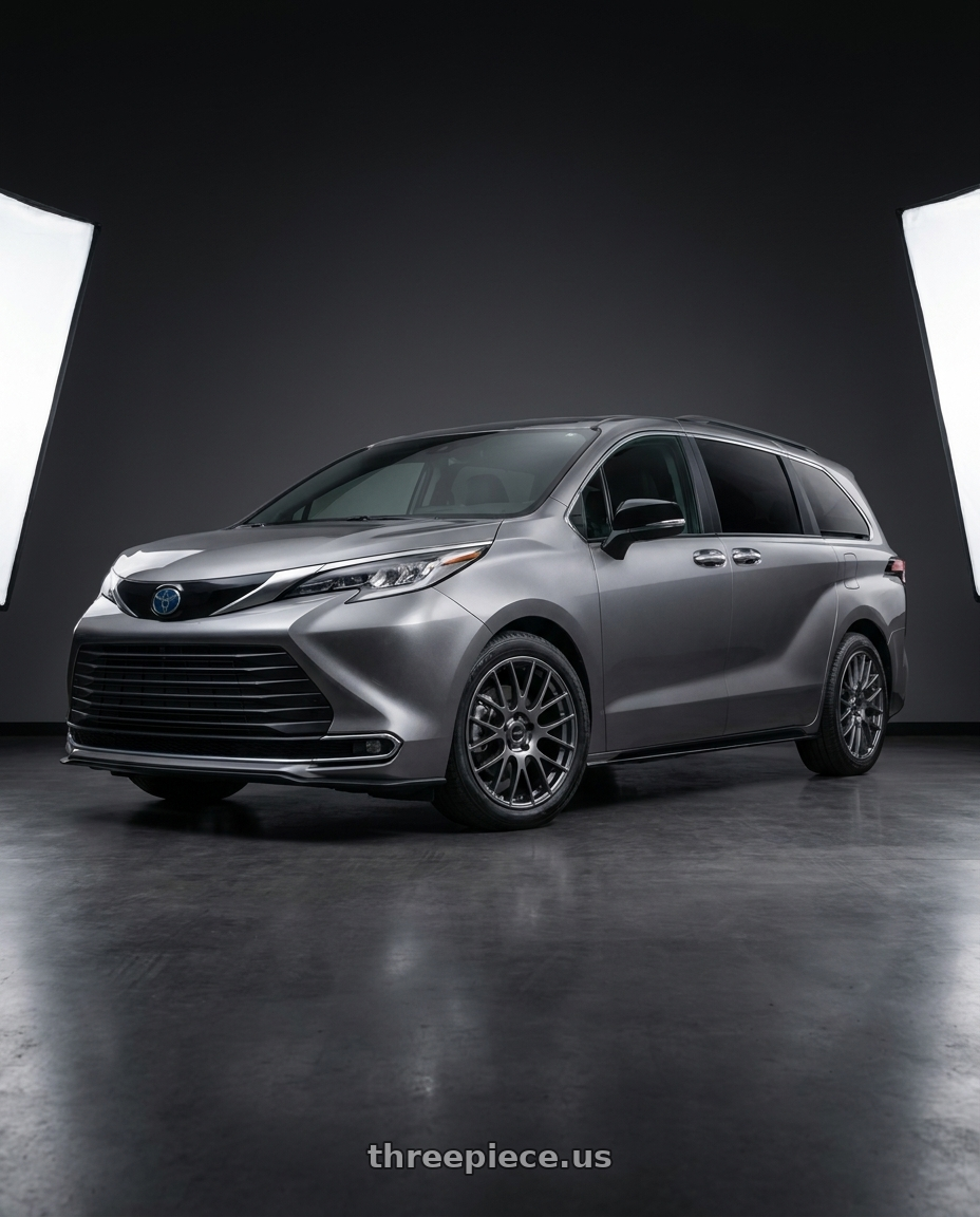 2026 toyota sienna xse with Ssr Gtv04 5x114.3 18×8.5x8.5+38  METALLIC GRAY wheels