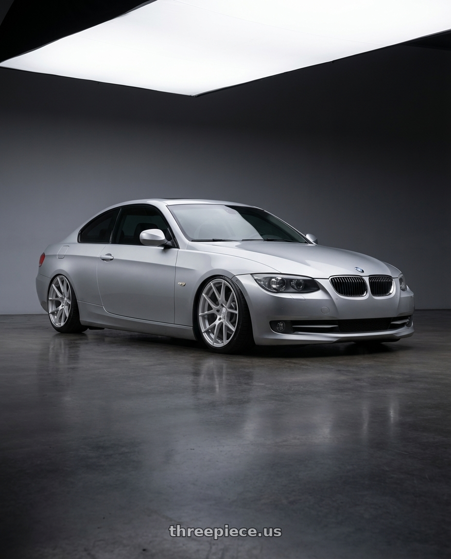 2012 BMW 3 Series E92 with Avant Garde Wheels M510 5X120 19x8.5 +15 Satin Silver wheels