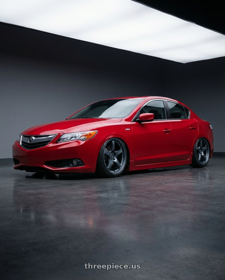 2012 Acura ILX with Gram Lights 57CR 5x114.3 18x8.5+37 Gunblue II wheels