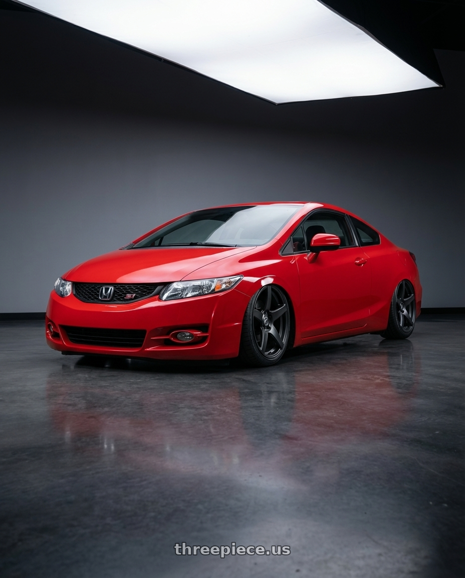 2011 Honda Civic Si with Forgestar CF5 5x114.3 18x9 +35 Satin Black wheels