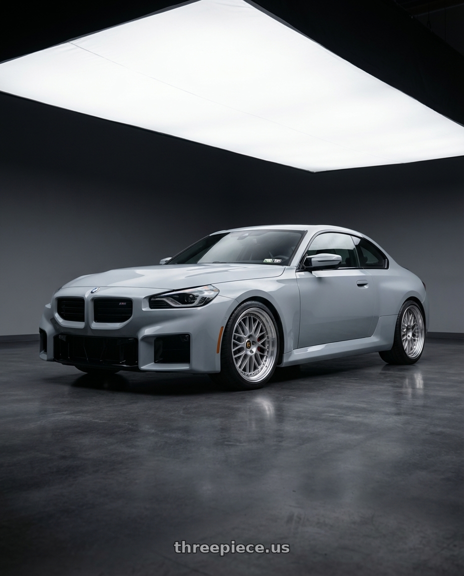 2025 bmw m2  with Work Vs-Xx 5x100 18x7+13 A Disk Light Grey Silver wheels
