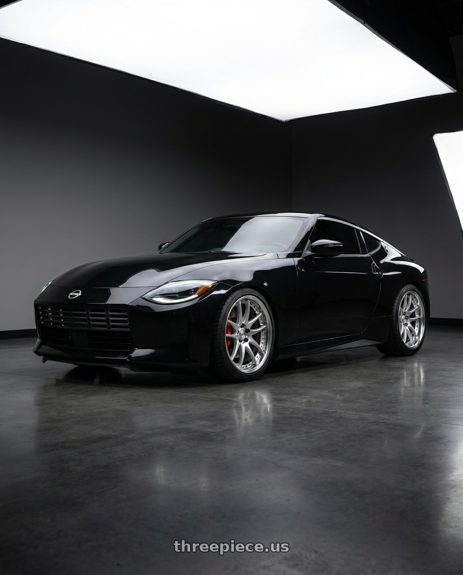 2024 Nissan Z with Work Emotion Cr 3P 5x114.3 19x9.5+23 L Disk Burning Silver wheels