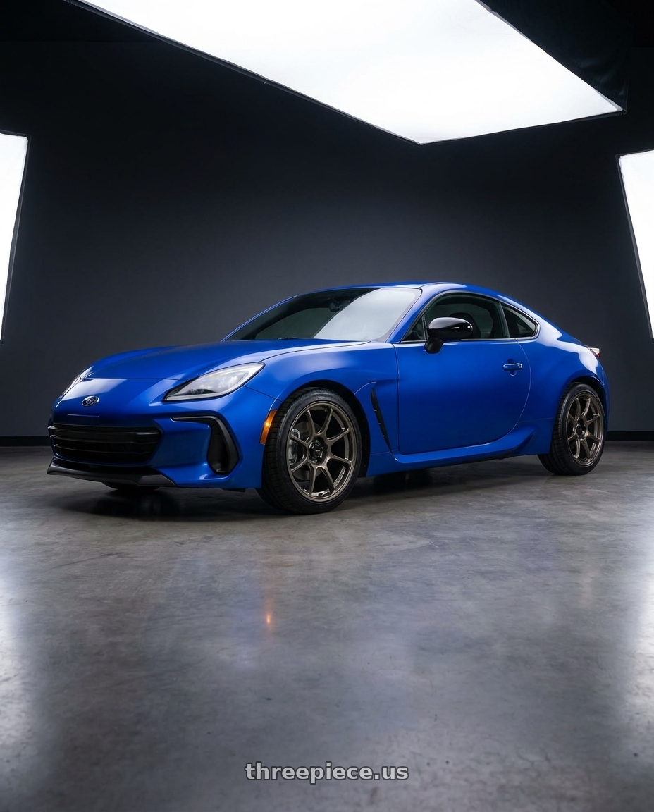 2025 subaru brz with Konig Ultragram 5x100 18x8.5+38 Carbon Bronze Metallic Knurled Bead wheels