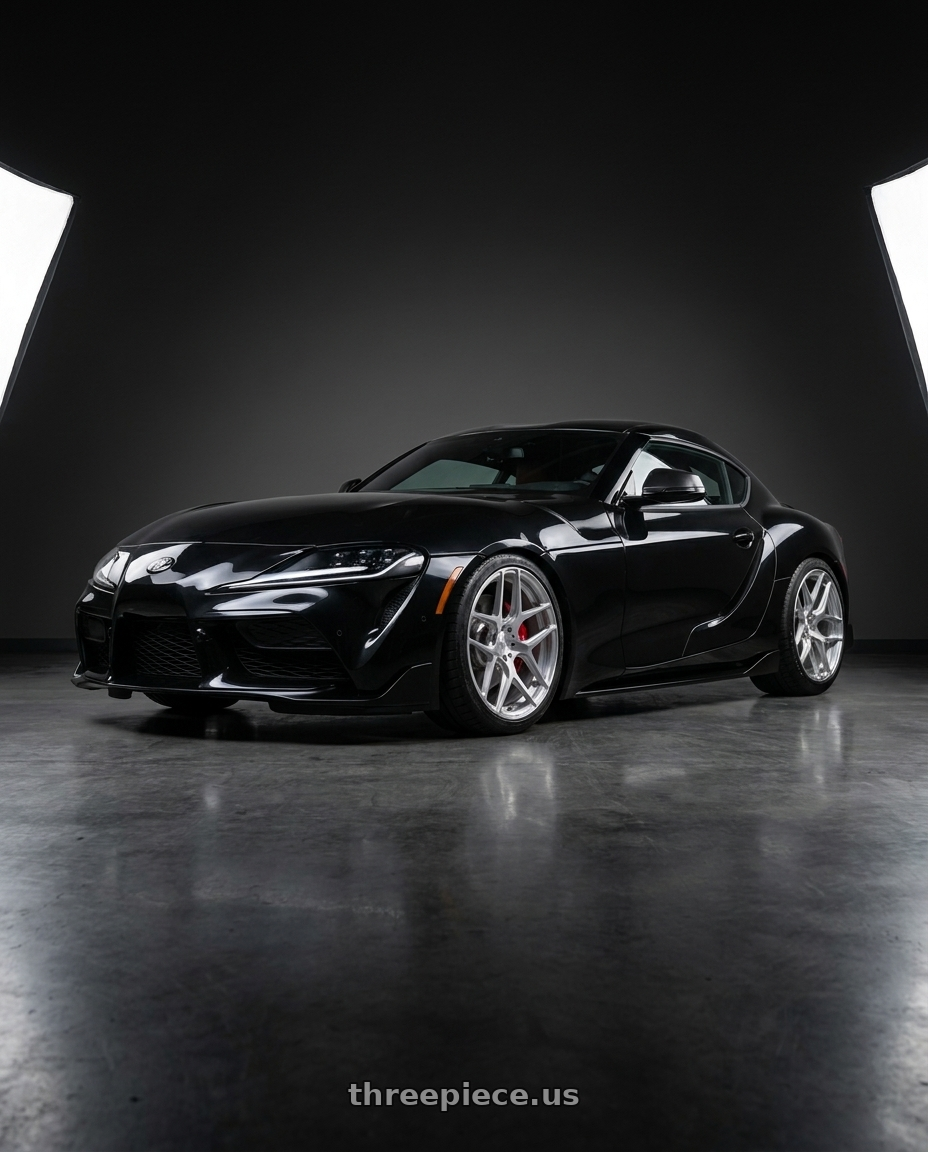 2022 Toyota GR Supra with MRR FS1 5x112 18x9.5  +25 Brushed Clear wheels