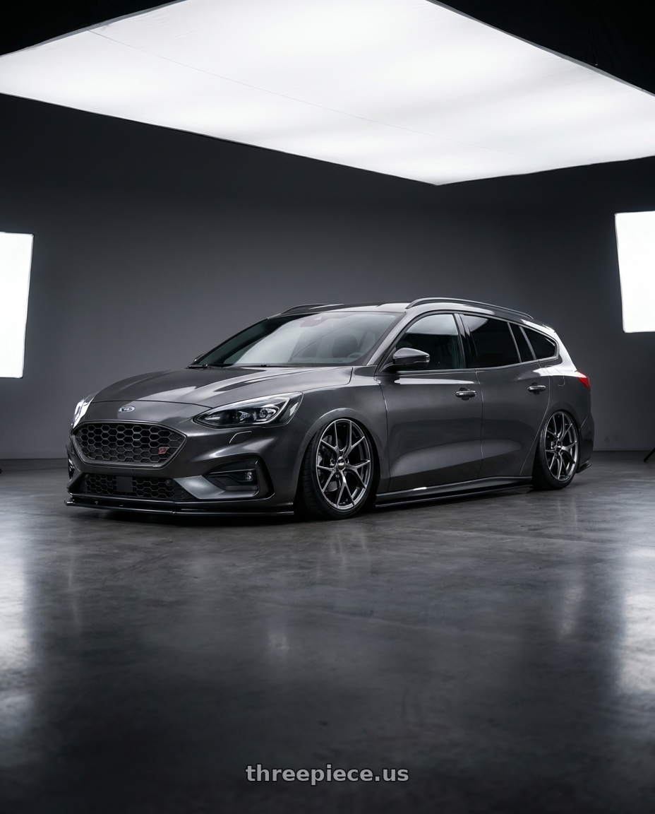 2021 Ford focus wagon st with BBS RE-V7 5x112 19x8.5 +43 Diamond Black wheels