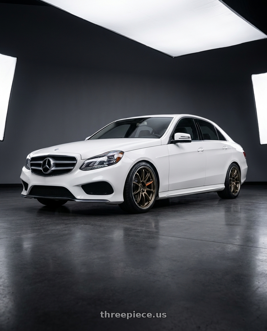 2016 Mercedes Benz e350  with Work Emotion Zr10 5x112 19x9.5 +38 Titanium Diamond Lip Cut wheels