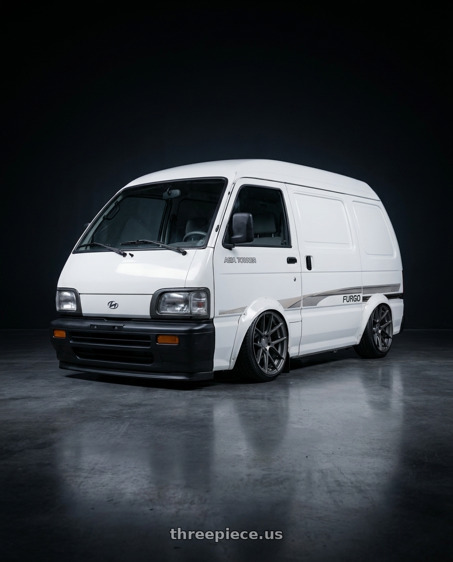 1996 Asia Towner Furgo Adesivado with Avant Garde Wheels M510 5X130 19x11 +52 Dolphin Grey wheels