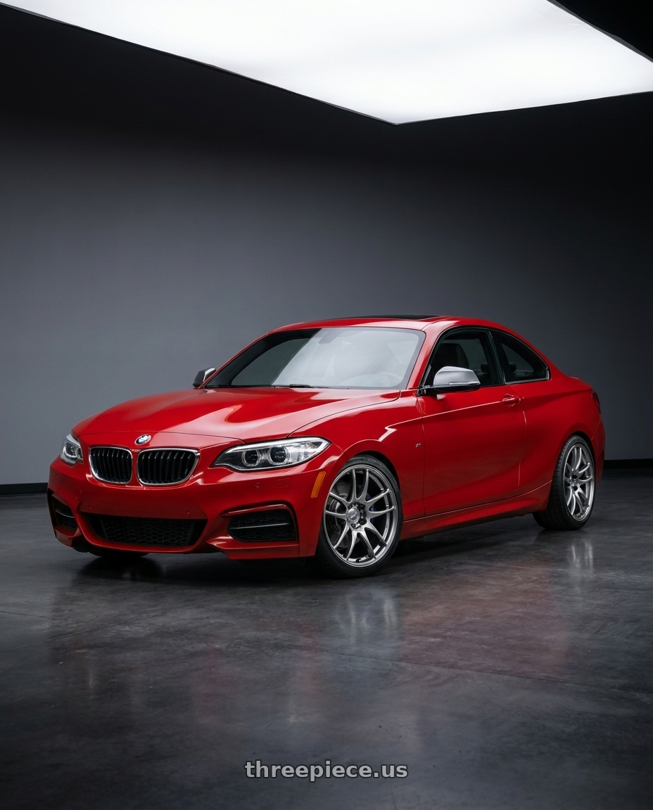 2015 BMW 218i with Work Emotion Cr Kiwami 5x100 18x7.5 +38 Gt Silver wheels