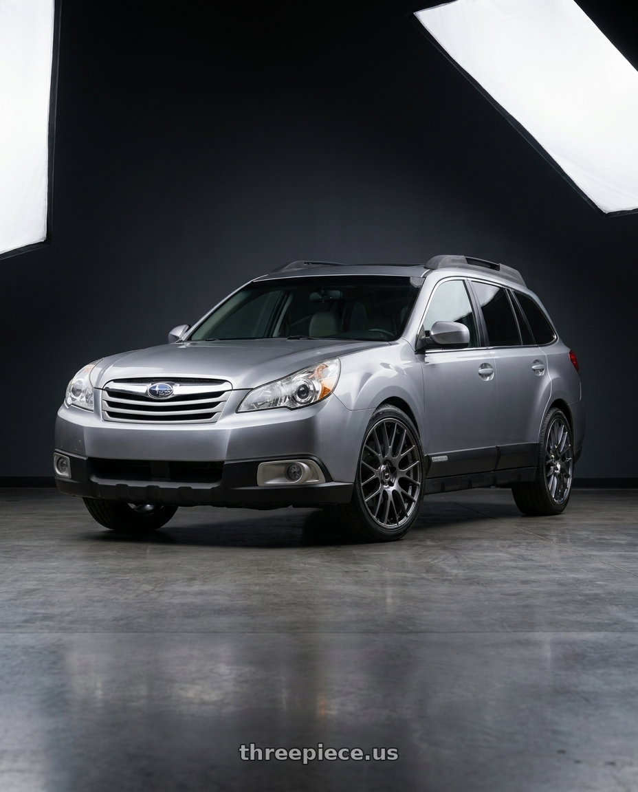 2012 Subaru Outback with Ssr Gtv04 5x100 18×7.5x7.5+40  METALLIC GRAY wheels