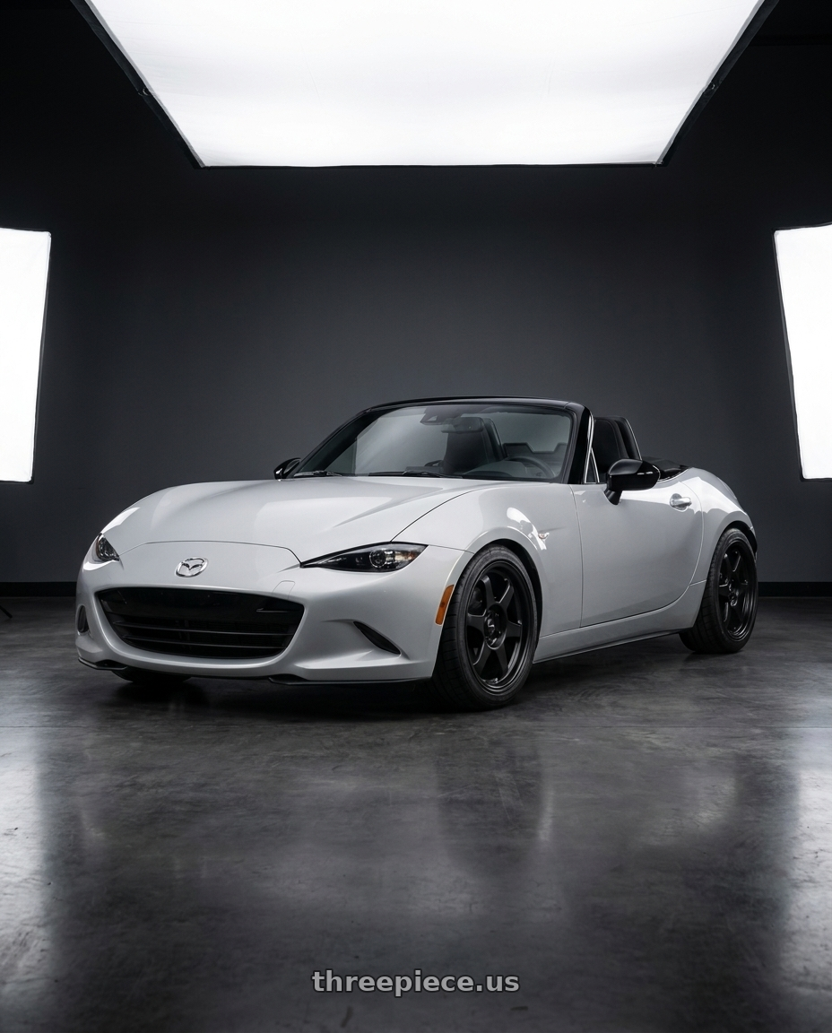 2015 Mazda Mx5 with Vors SP1 4x100/4x114.3 16x7  +38 All Matte Black wheels