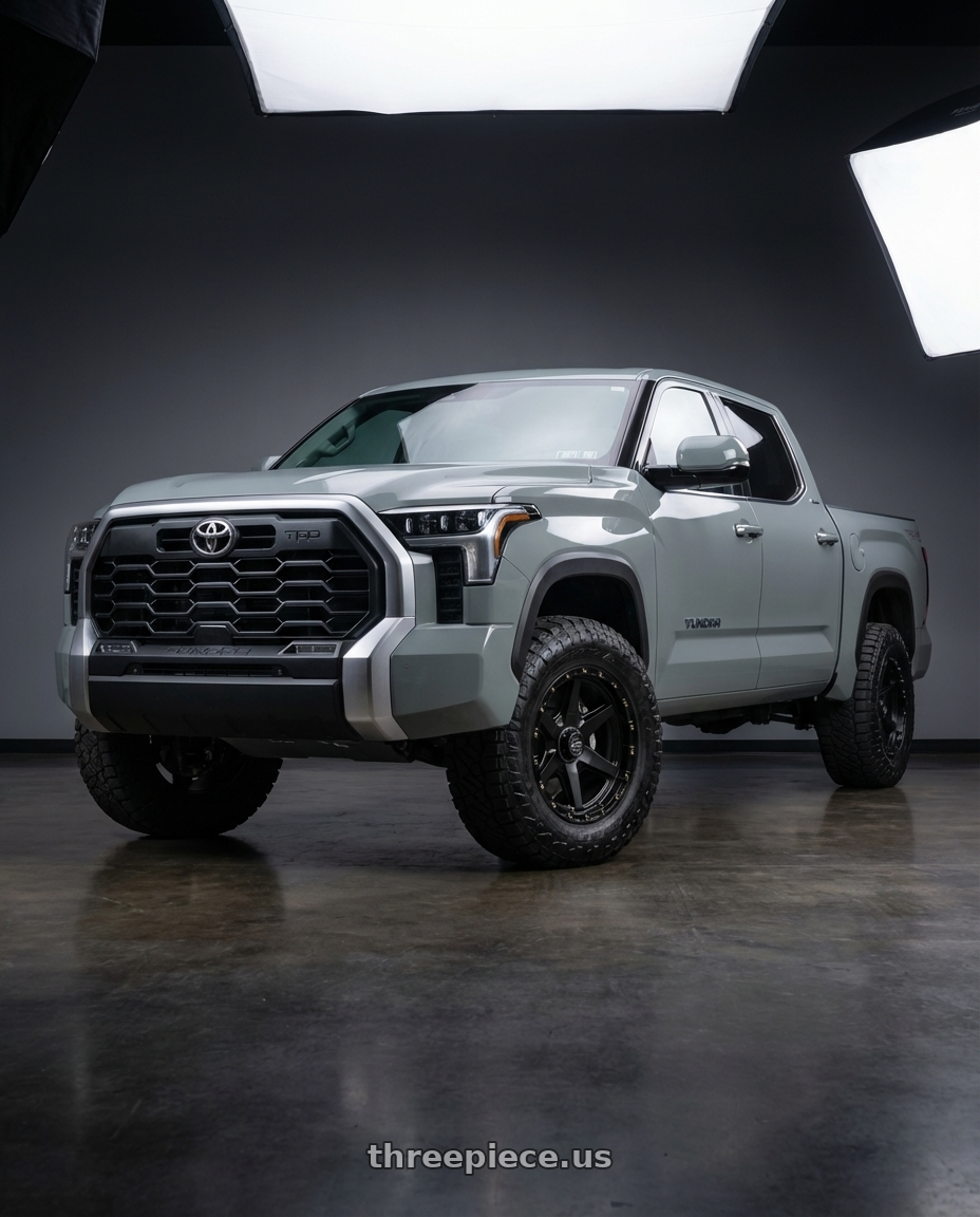 2018 Toyota Tundra with KMC KM101 TEMPO 5X150 20X9 +18 SATIN BLACK wheels