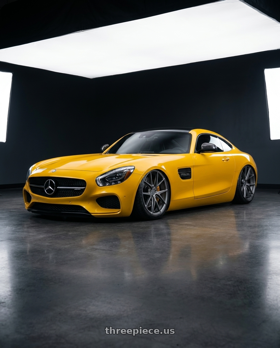 2019 Mercedes-Benz AMG GT fitted with Niche 1PC M116 MISANO 5X112 20X9 +27 MATTE GUN METAL $490 wheels