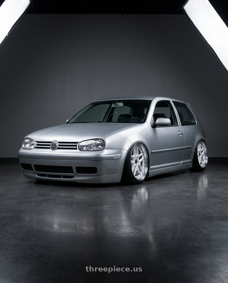 2002 vw gti with ESR Wheels CS SERIES CS15 5x100 18x8.5 +30 Gloss White wheels