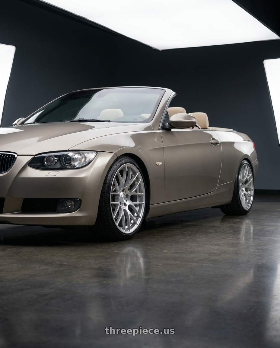 2008 BMW E93 325i Beige with Avant Garde Wheels M359 5X120 18x9.5 +33 Hyper Silver wheels