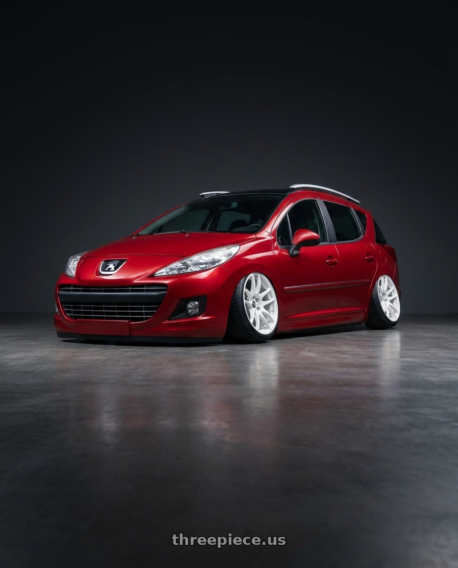 2010 Peugeot 207 SW with Work Emotion CR Kiwami wheels