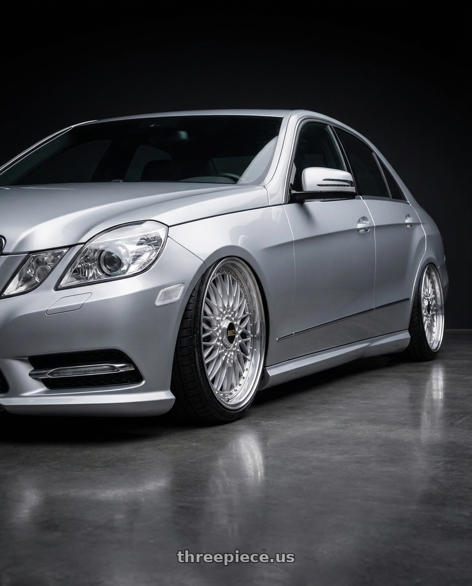 2012 Mercedes E550 with BBS Super 5x112 19x10 +40 Diamond Silver wheels