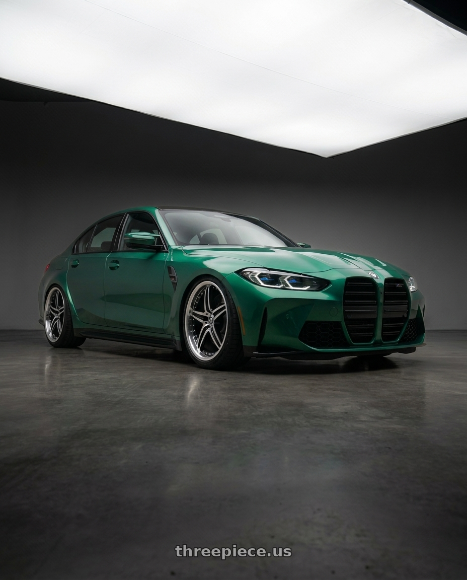 2022 Bmw g80 with Motegi MR107 D5S 5X110 16X7 +45 GLOSS BLACK MACHINED wheels