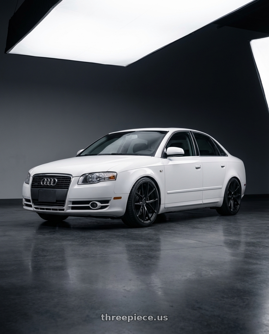 2010 Audi A4 B7 with Niche 1PC M117 MISANO 5X112 18X8 +30 MATTE BLACK wheels