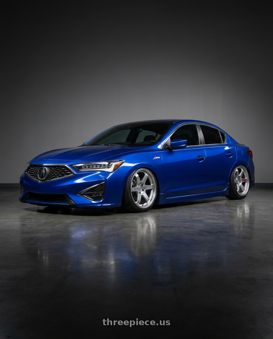2021 Acura ilx a spec with Volk Racing TE37SL 5x114.3 18x11 +18 DIAMOND SILVER wheels