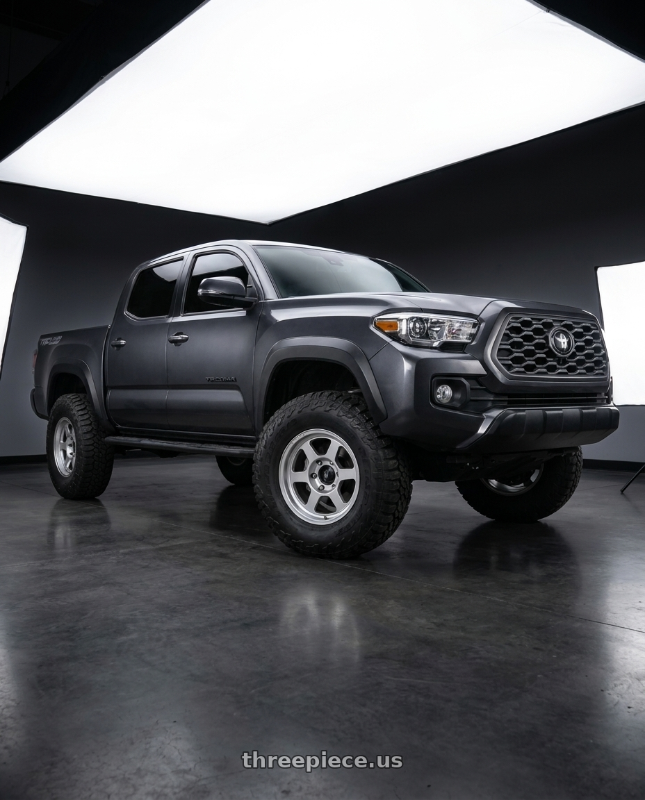 2021 Toyota Tacoma TRD Offroad with Volk Racing TE37XT M-SPEC 6x139.7 17x8.5 -10 DIAMOND SILVER wheels