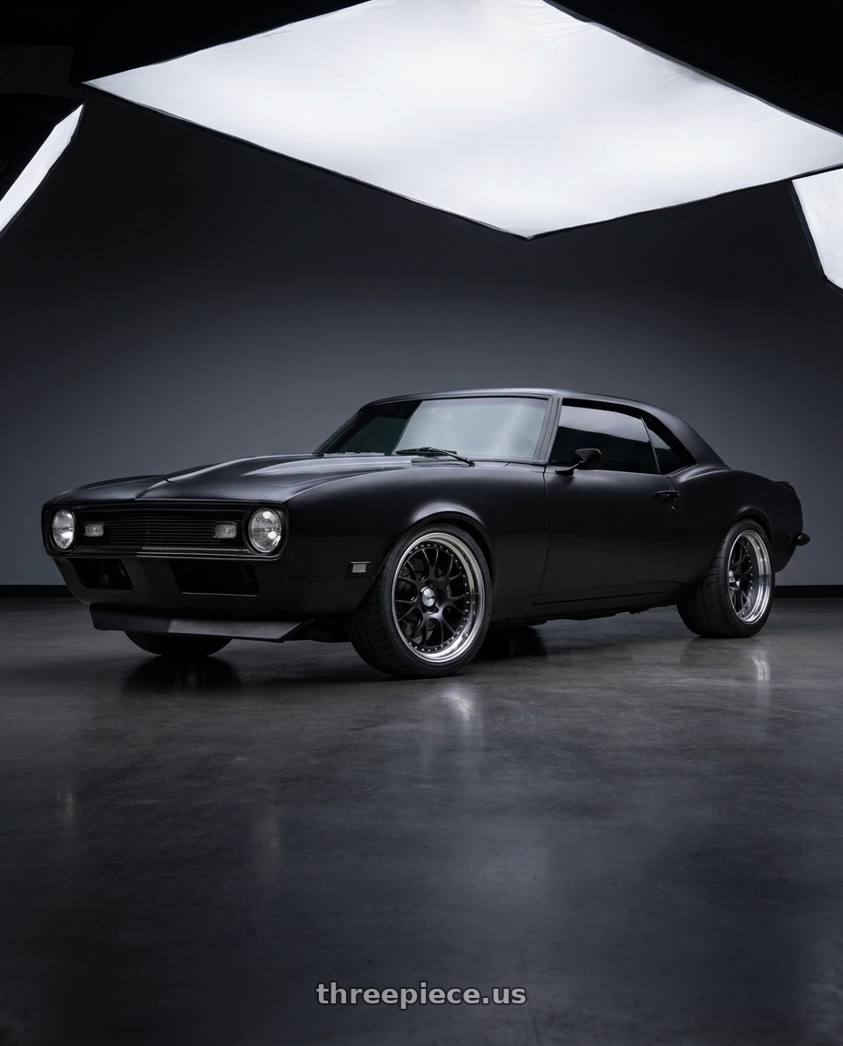 1968 Chevy Camaro with SSR Professor MS3 5x120.65 18x10+-1 NR Disk Flat Black wheels