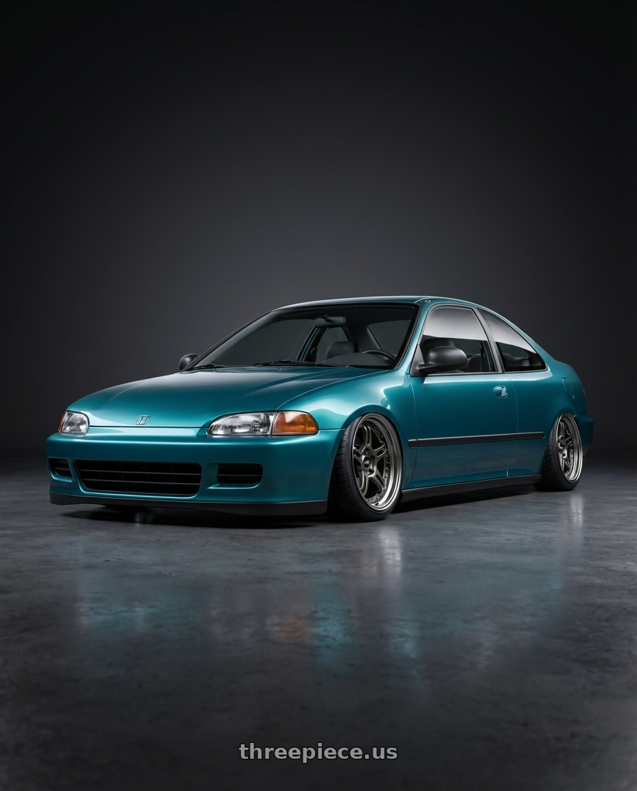 Honda Civic v coupe 1995 with SSR Professor SPX STD 4X100 16X7+32 SL Disk High Metal Bronze wheels