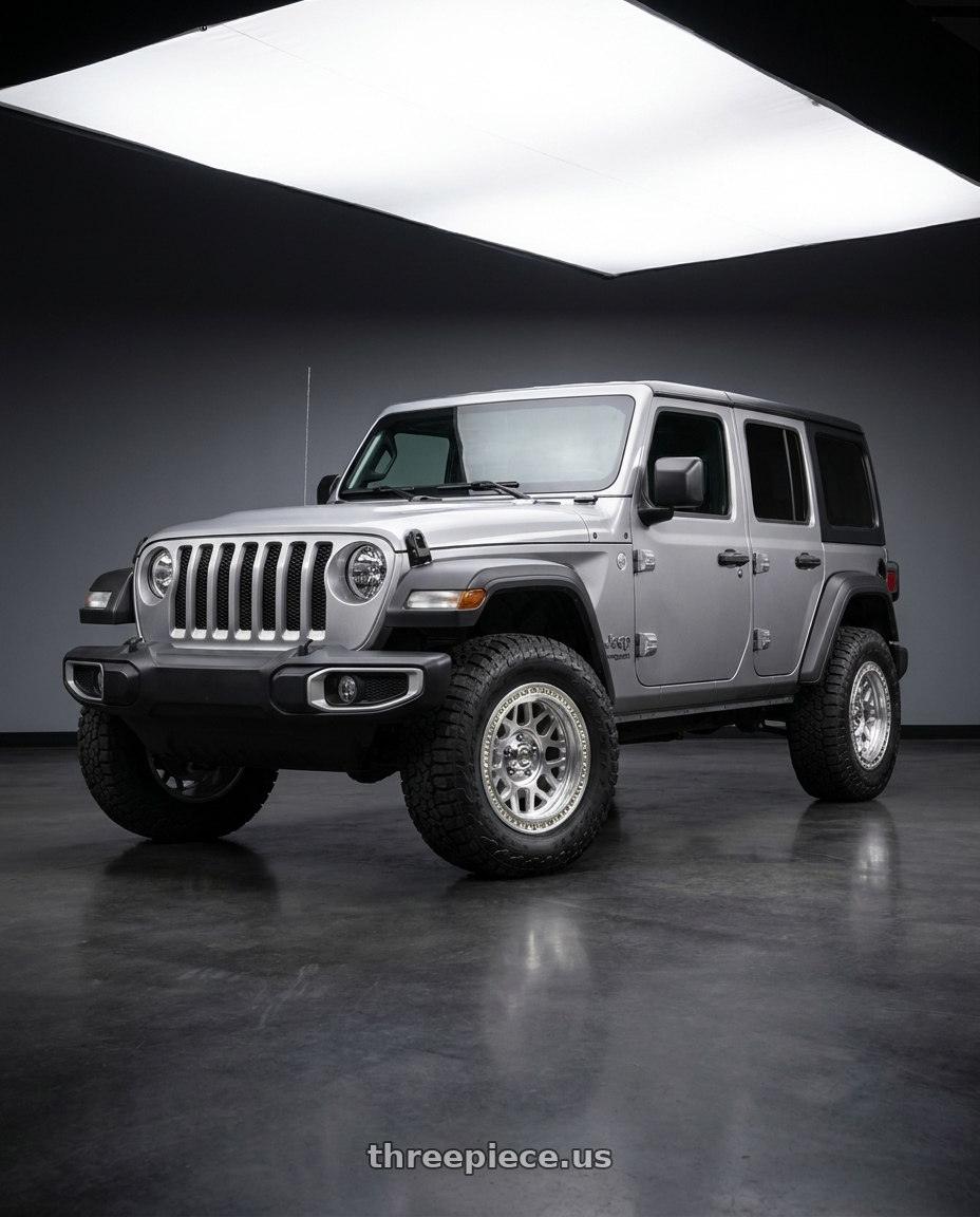 2021 Jeep Wrangler Sport with KMC KM235 GRENADE CRAWL BEADLOCK 5X127 17X8.5 +0 MACHINED wheels