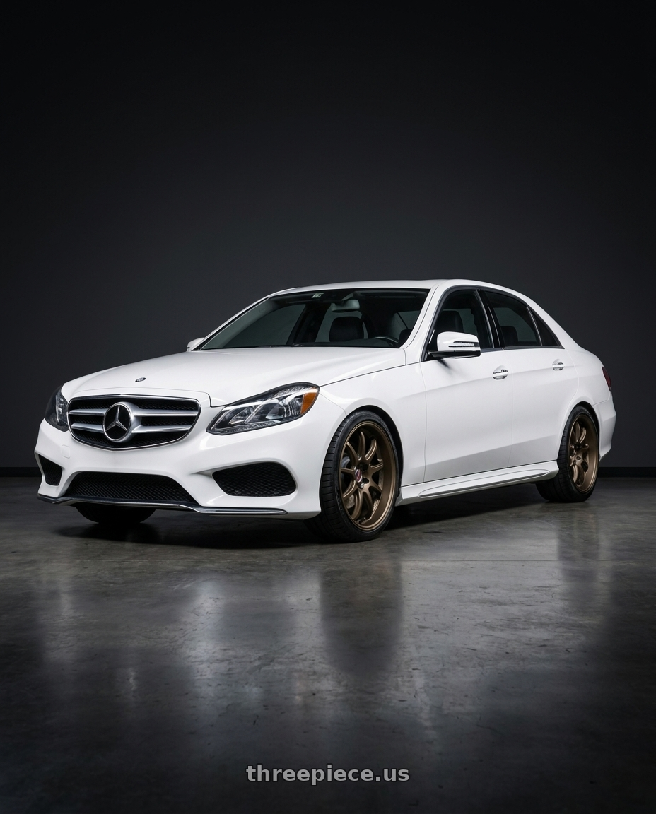 2016 Mercedes Benz e350 with Work Emotion D9r 5x112 19x9.5 +38 Matte Bronze wheels