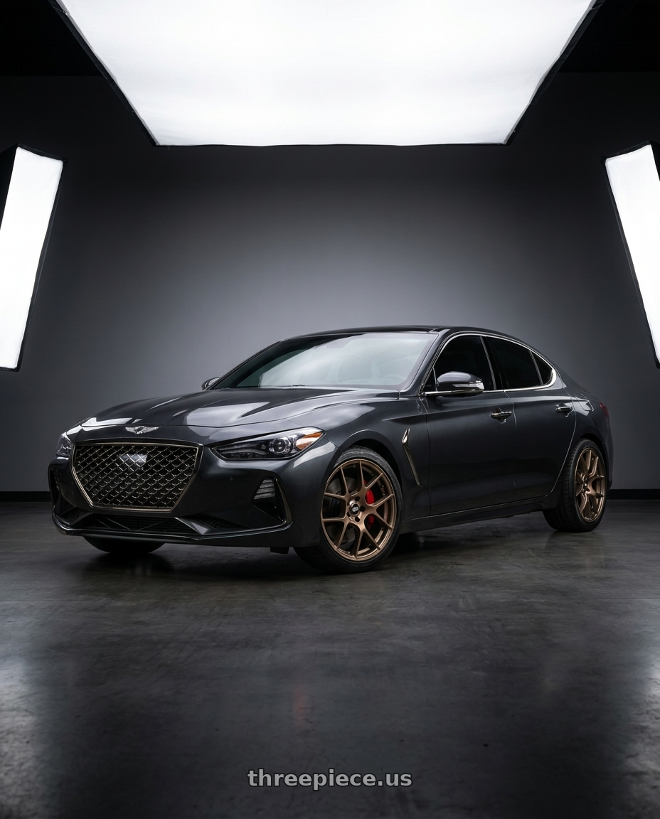 2019 Genesis G70 with Enkei Raijin 5x114.3 18x8+40 Bronze wheels
