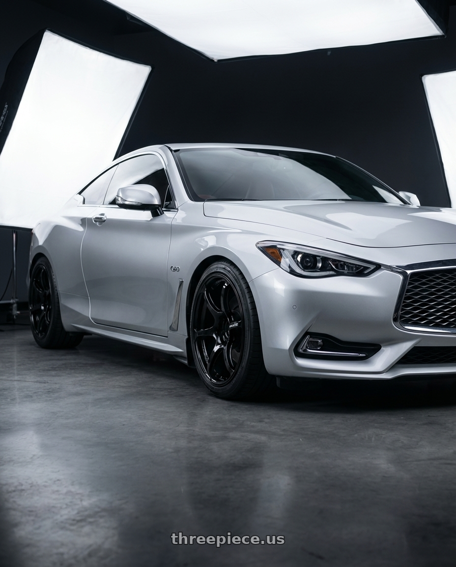 2020 Infiniti Q60 with Advan RGIII 5x114.3 19x9.0+25 Gloss Black wheels