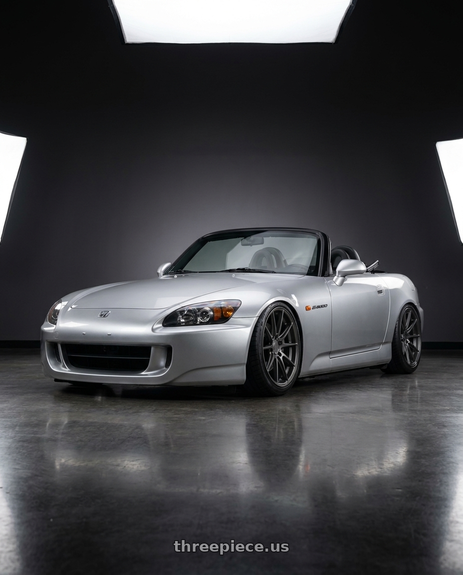 2009 Honda S2000 with Niche 1PC M116 MISANO 5X114.3 18X8 +40 MATTE GUN METAL wheels