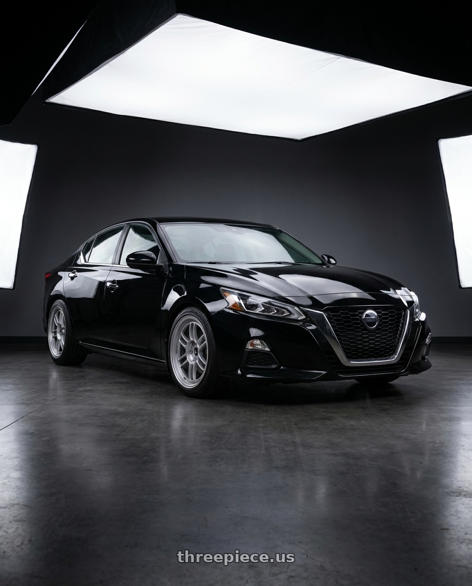 2021 Nissan Altima SV with Enkei RPF1 5x114.3 18x9+35 Silver wheels