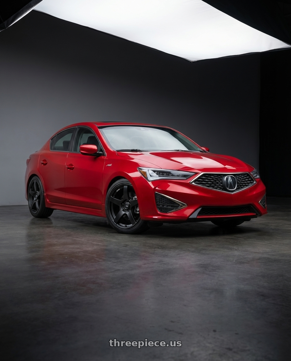 2012 Acura ILX with Ssr Gtv01 5x114.3 17x7+42  FLAT BLACK wheels