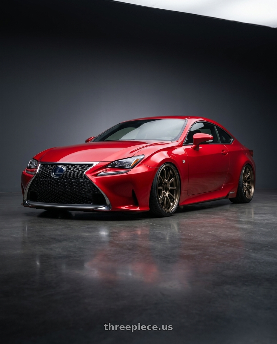 2018 Lexus RC F with Advan Racing RS-DF Progressive 5x114.3 19x10+22 Dark Bronze Metallic wheels