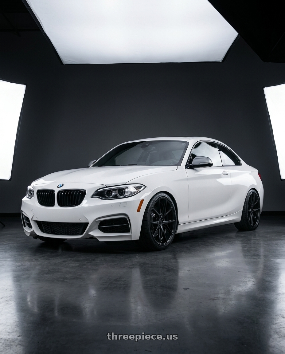 2018 BMW 2 Series F22 with Niche 1PC M117 MISANO 5X120 18X9.5 +40 MATTE BLACK wheels