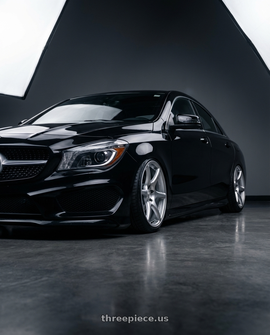 2018 Mercedes-Benz CLA C117 with Kansei K11S Tandem 5X112 19x9.5 22 Hyper Silver wheels