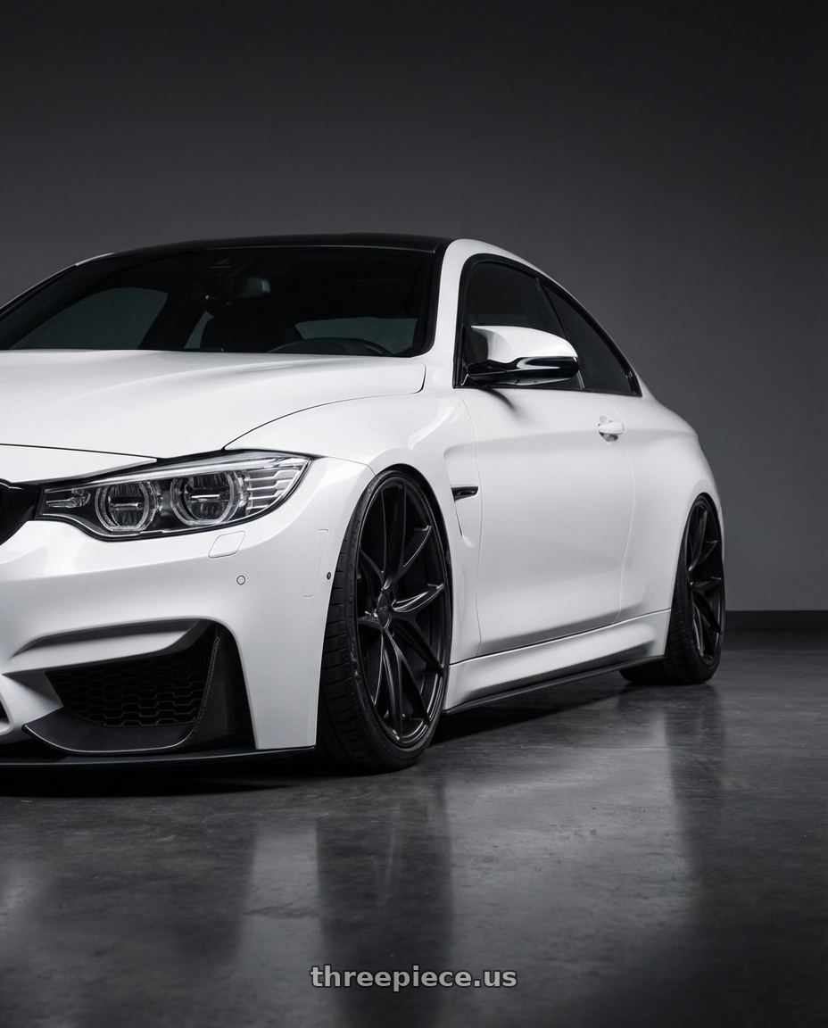 2018 BMW M4 F82 with Niche 1PC M117 MISANO 5X120 19X8.5 +35 MATTE BLACK wheels