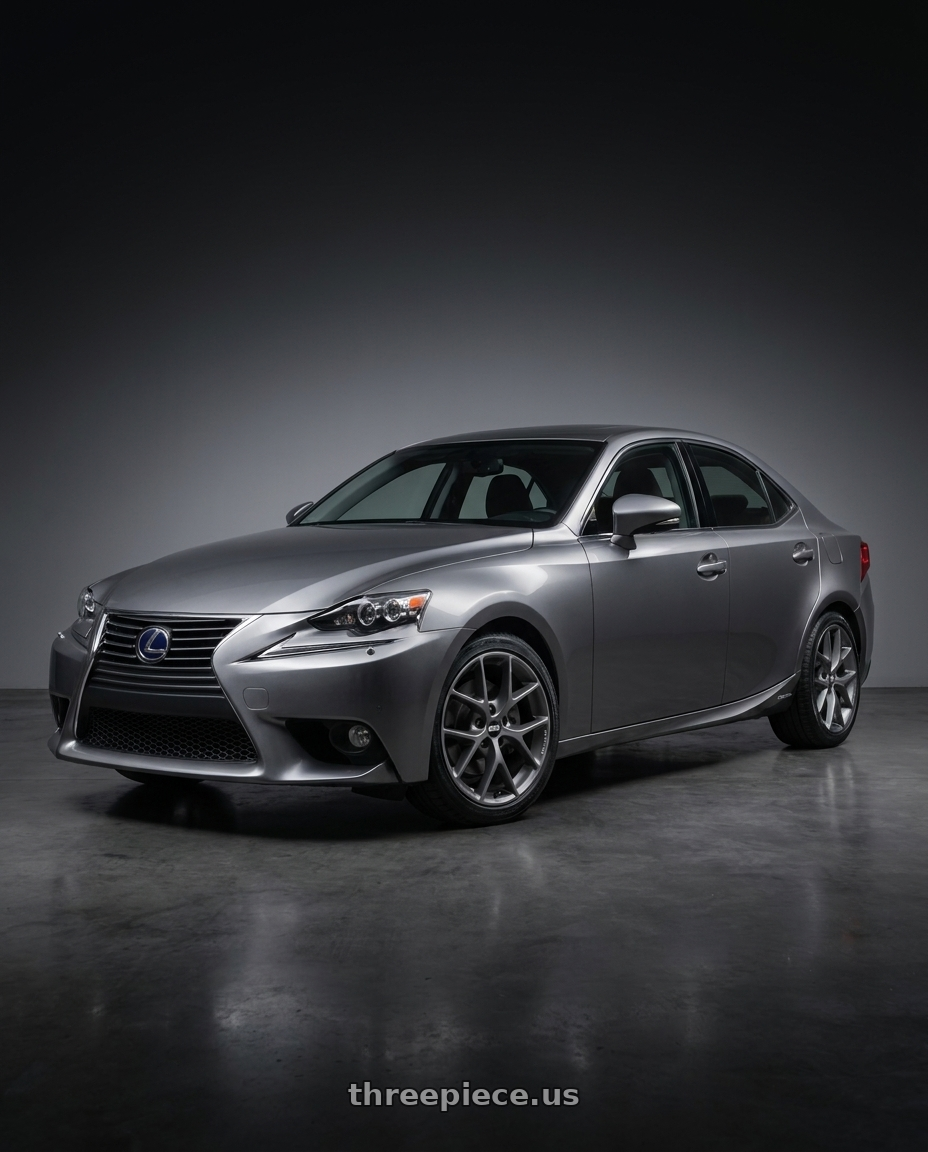 2013 Lexus IS300h with BBS SR 5x114.3 18x8.0+40 Satin Himalaya Grey wheels