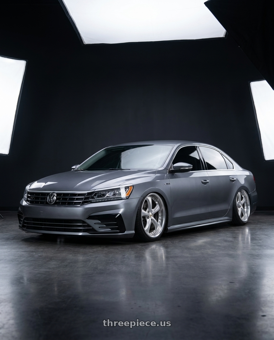 2018 Volkswagen Passat r line with Work Wheels VS-KF 5x112 19x9+41 Light Grey Silver L Disk FULL REVERSE wheels