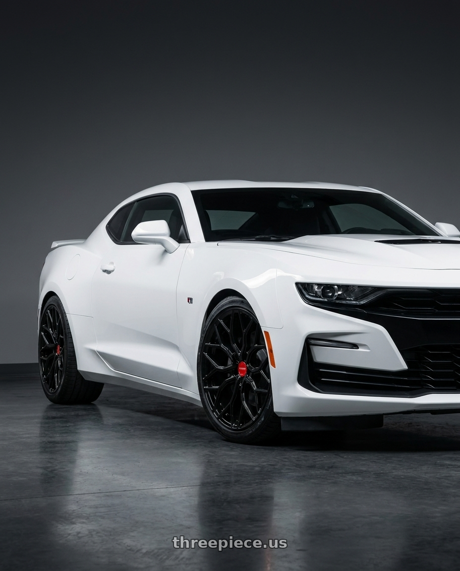 2022 Chevrolet Camaro with Vossen HF-2 20x9 / 5x120 / ET35 / Flat Face / 66.9 - Gloss Black Wheel - HF2-0B03 wheels