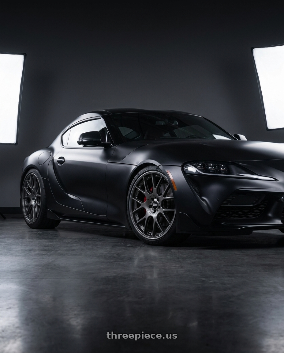 2023 Toyota supra  with BBS CH-RII 5x112 22x10.5 +26 Satin Platinum Center Black Lip SS Rim Prot wheels