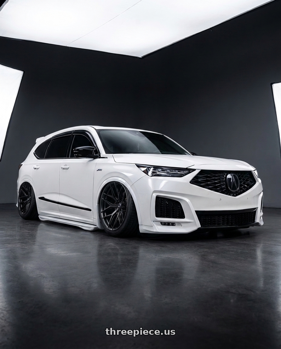 2026 ACURA MDX A-SPEC PATESAW15 with VOSSEN HF6-4 6X139.7 22x12 -44 SATIN BLACK wheels