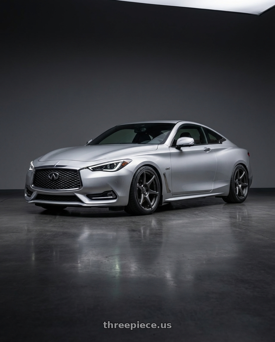 2020 Infiniti Q60 with Kansei K11G Tandem 5x114.3 19x9.5 12 Gunmetal wheels