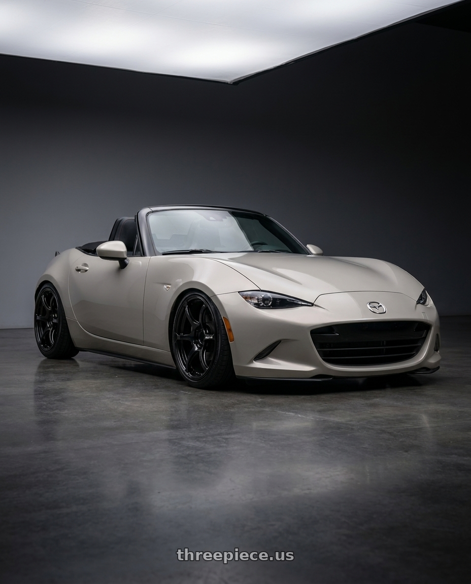 2021 Mazda MX-5 Miata ND with Advan RGIII 5x114.3 17x9.0+45 Gloss Black wheels