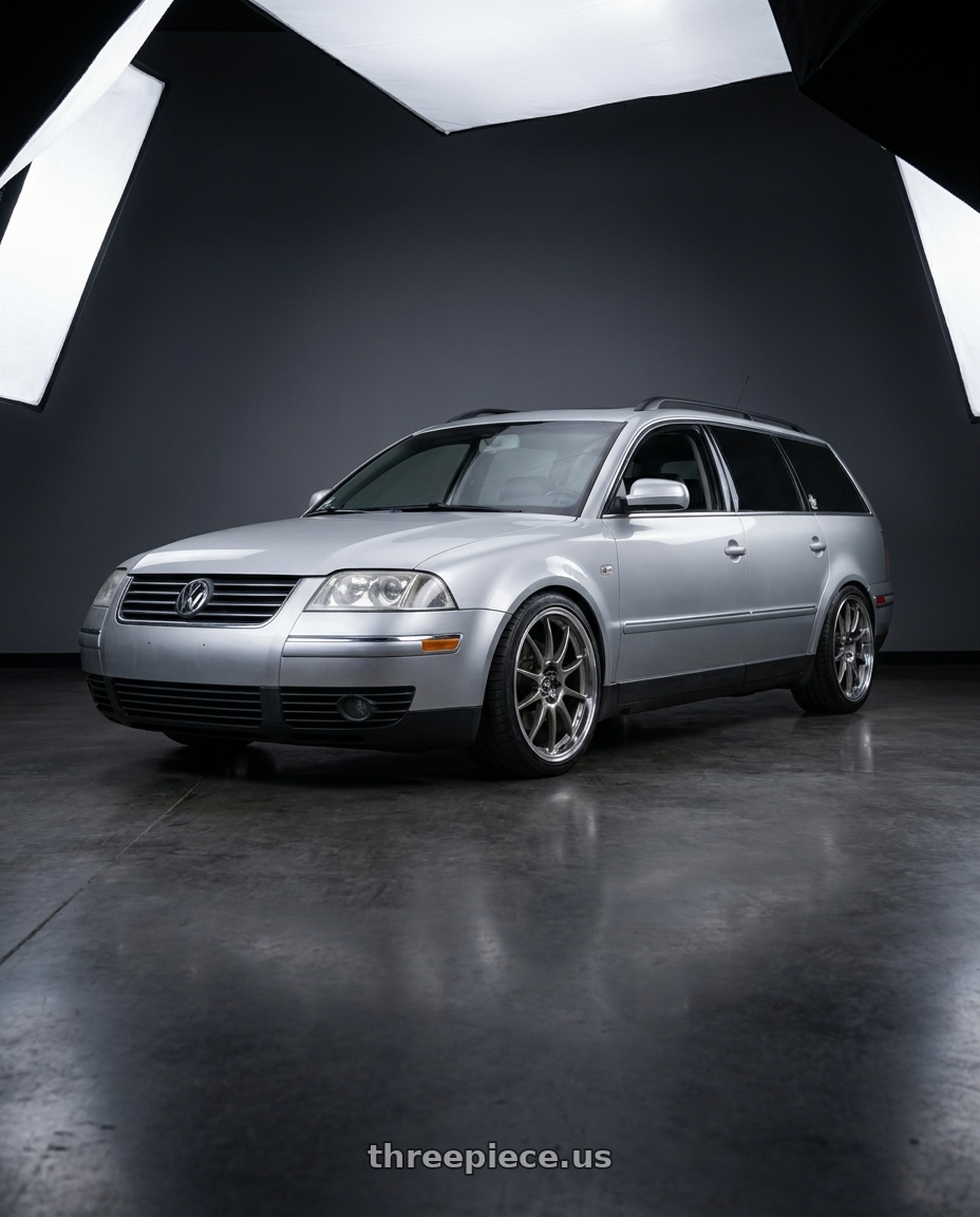 2003 volkswagen passat gls with Enkei J10 5x112/120 17x7+38 Silver w/ Machined Lip wheels