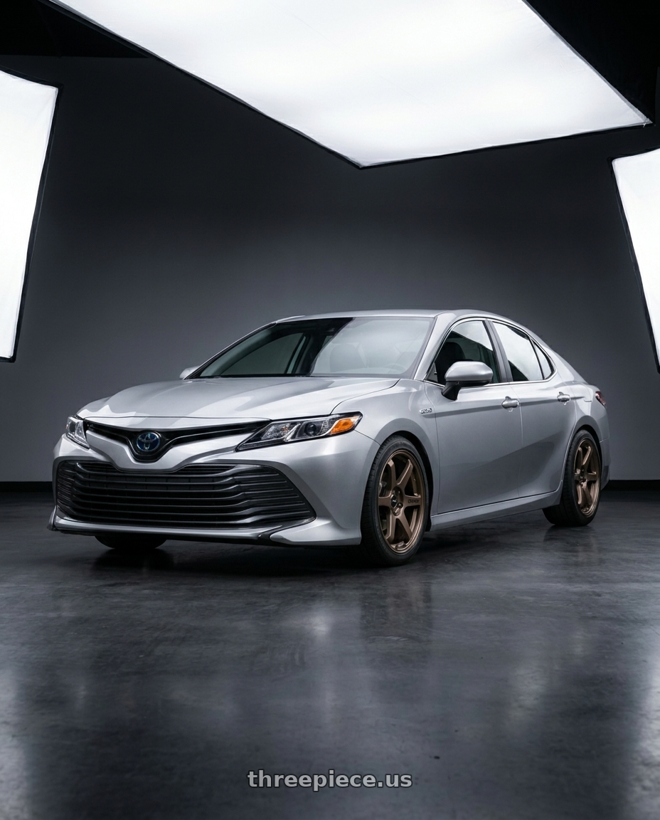 2021 Toyota Camry Hybrid LE with Enkei T6R 5x114.3 18x8.5+38 Matte Bronze wheels