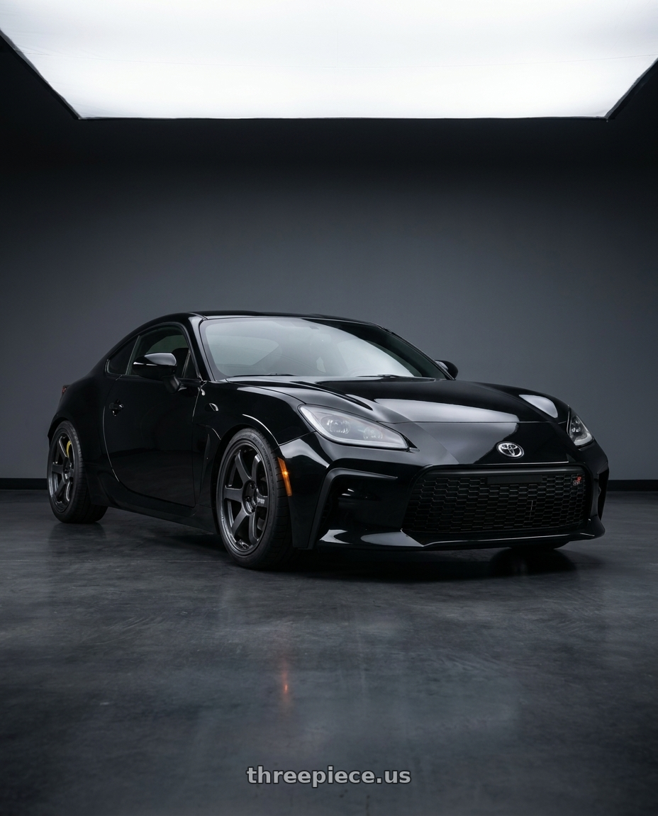 2025 Toyota gr86 with Volk Racing TE37 Saga S-Plus 5x100 18x8.5+45 Diamond Dark Gunmetal wheels
