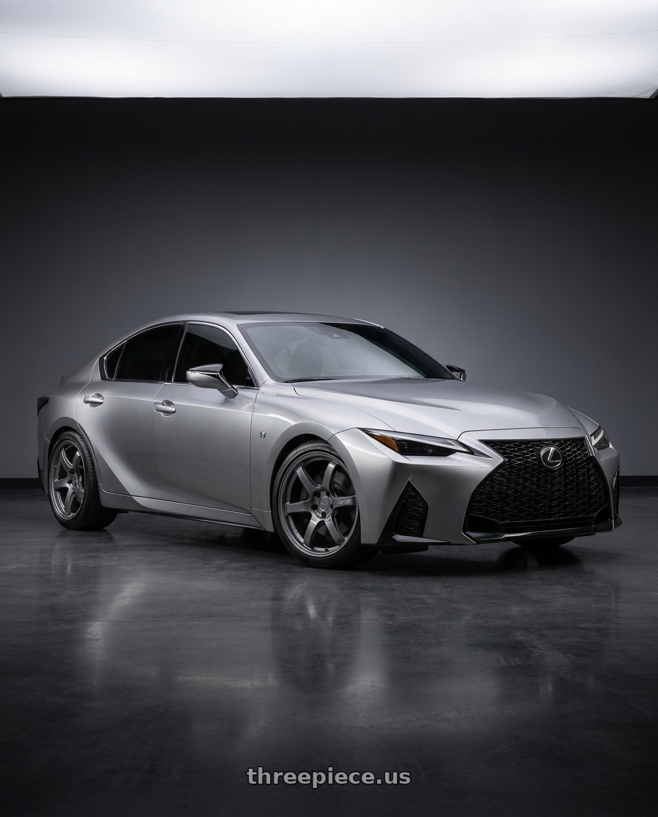2021 Lexus IS300 Base Model with Gram Lights 57CR 5x114.3 19x9.5 +35 GLOSSY GRAY wheels
