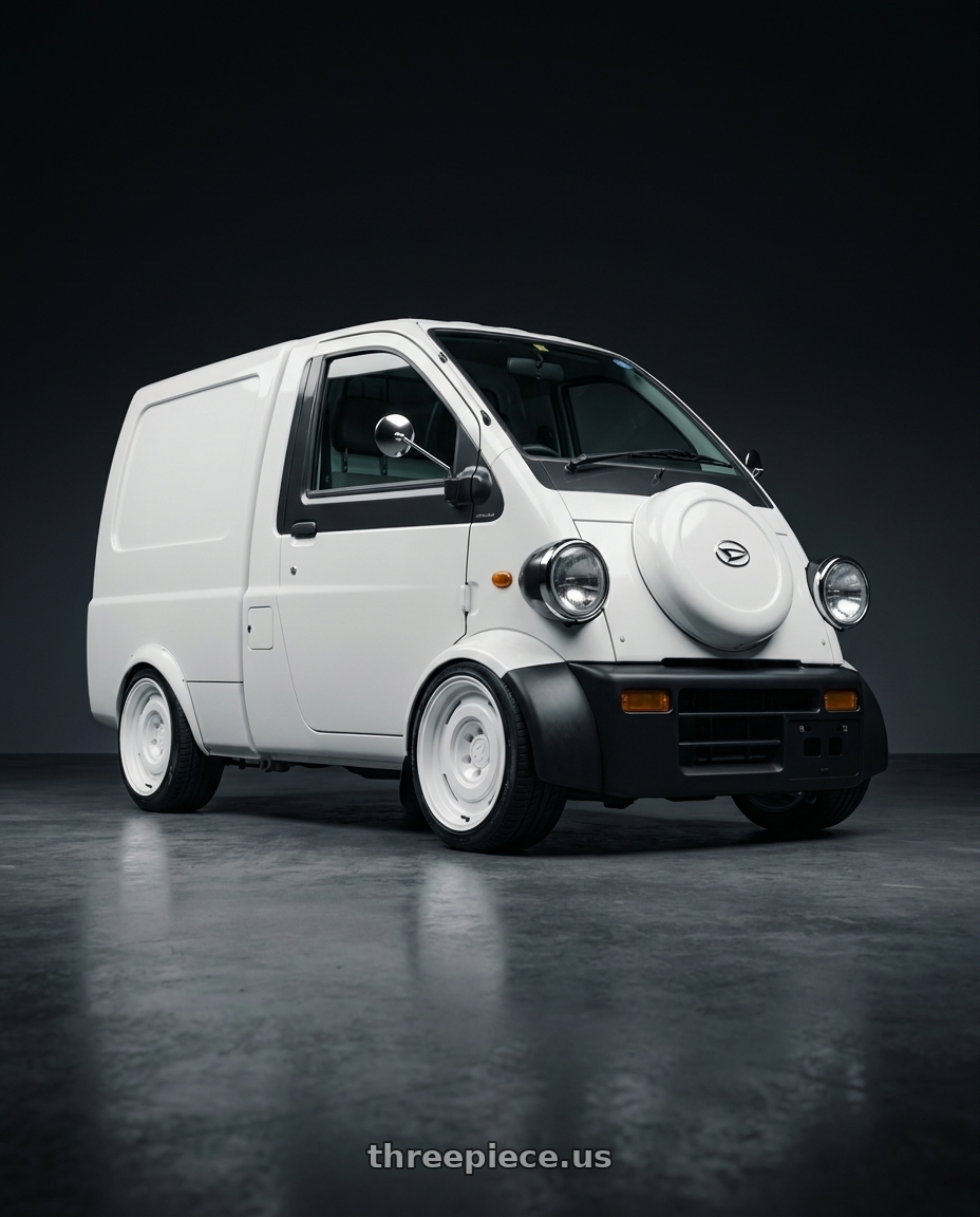 1998 Daihatsu midget ii cargo with fifteen52 ANALOG HD 6x139.7 17x8.5 +0 CLASSIC WHITE (GLOSS WHITE) wheels