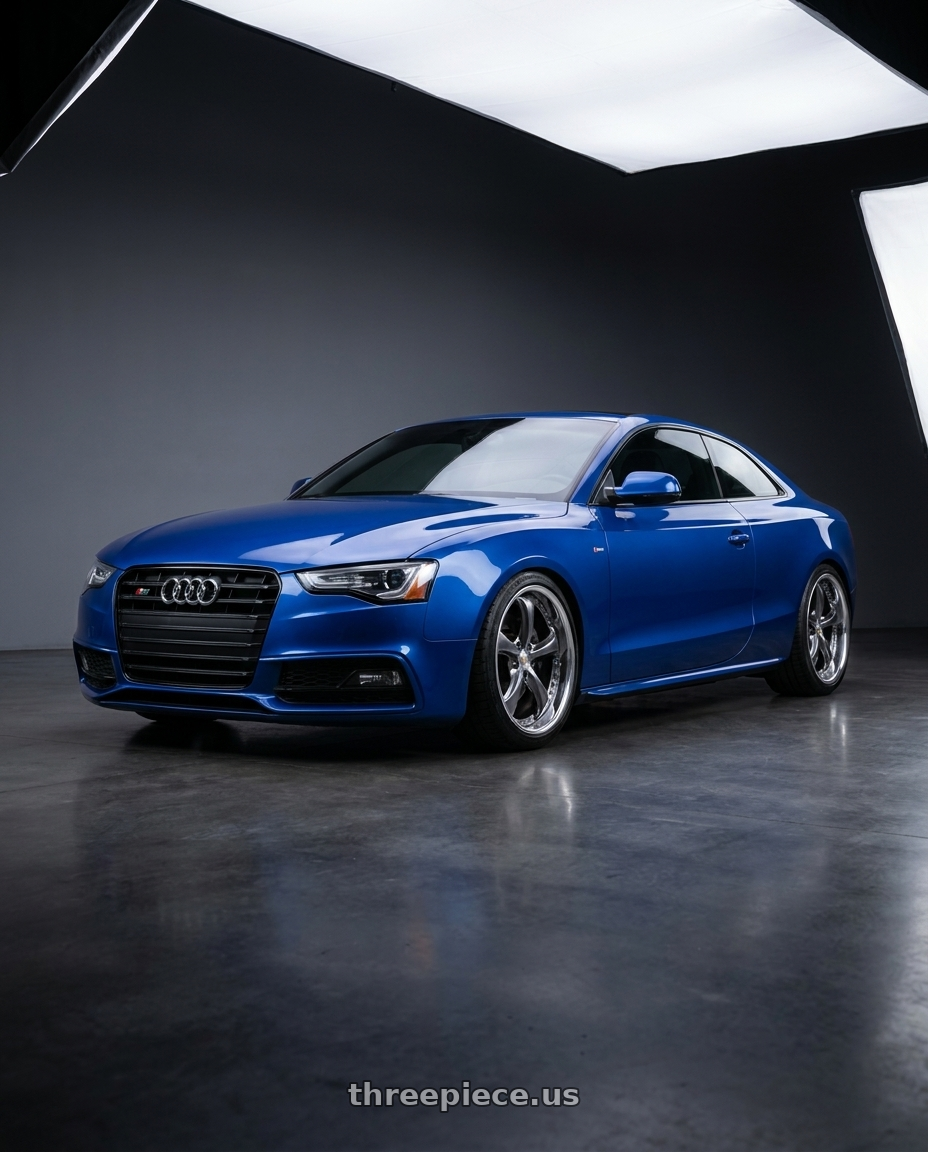 2015 AUDI S5 TECHNIK with Work Wheels VS-KF 5x112 18x8.5+21 Brilliant Silver Black A Disk FULL REVERSE wheels